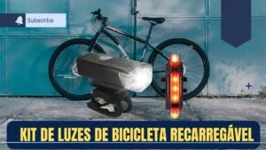 ESCUTE ISSO! KIT DE LUZES DE BICICLETA RECARREGÁVEL, CONJUNTO DE FAROL E LANTERNA TRASEIRA