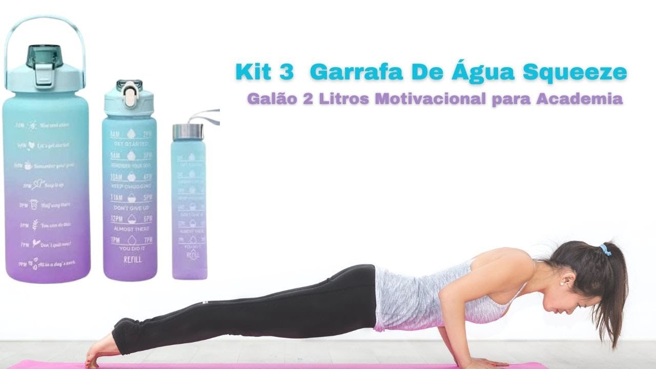 Ninguém Está Vendo Isso! Kit 3 Garrafas De Água Squeeze Galão 2 Litros