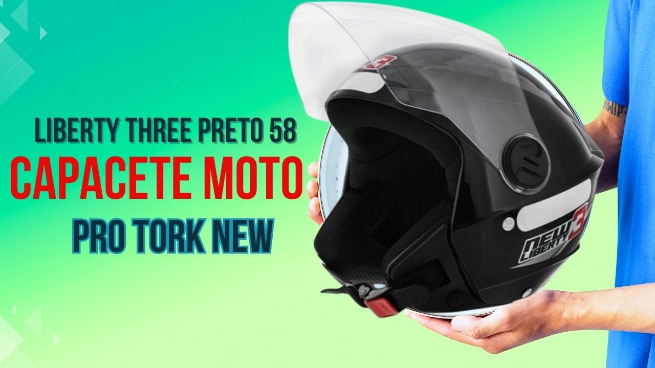 O Que Você Não Sabe! Capacete Moto Pro Tork New Liberty Three Preto 58