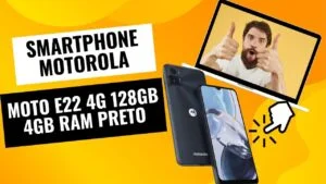 O SECREDO DO SMARTPHONE MOTOROLA MOTO  E22 - 4G - 128GB - 4GB RAM - Preto