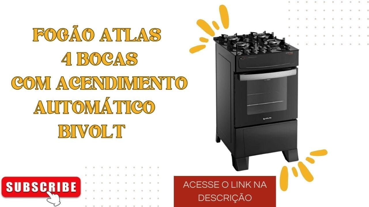 Todo O Segredo Revelado Do Fogão Atlas, Atenas Glass, 4 Bocas  Com Acendimento Automático