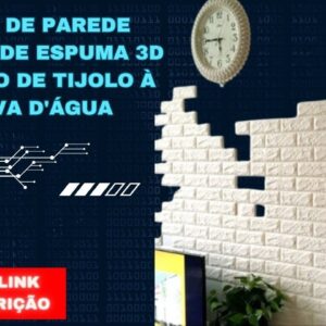 INCRÍVEL! PAPEL DE PAREDE ADESIVO DE ESPUMA, 3D, DESENHO DE TIJOLO À PROVA D"AGUA