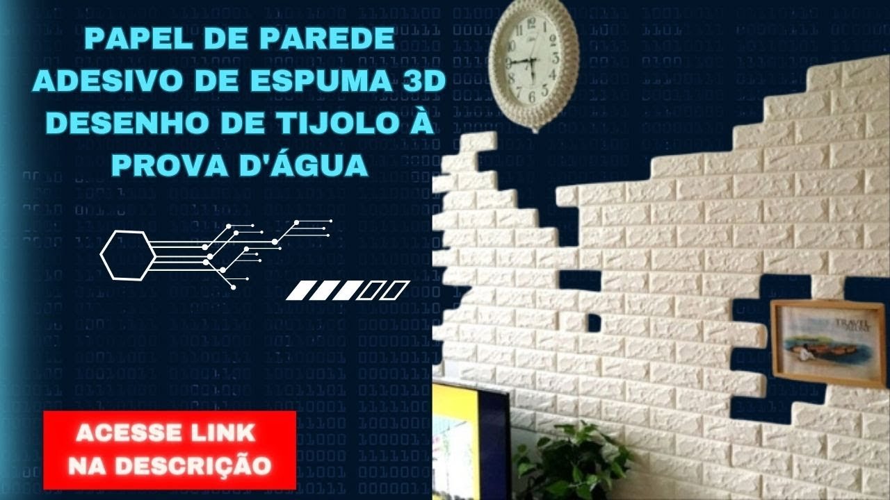 Incrível! Papel De Parede Adesivo De Espuma, 3D, Desenho De Tijolo À Prova D&Quot;Agua