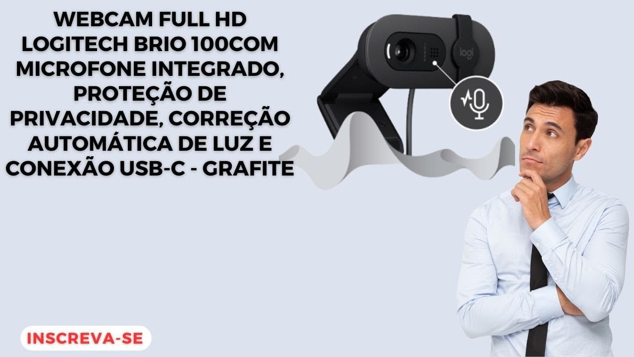 Atenção! Confira: Webcan Full Hd Logitech Brio100