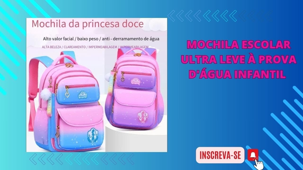 Prós E Contras Mochila Escolar Ultra Leve À Prova D'Água Infantil 1-3-6