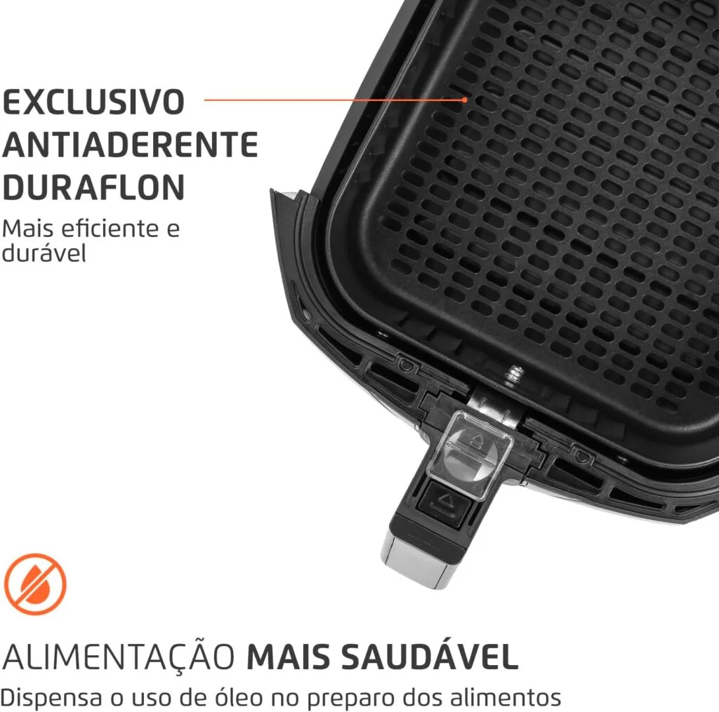 Fritadeira Sem Óleo Air Fryer 4L, Mondial, PretoInox, 1500W, 110V - AFN-40-BI (2)