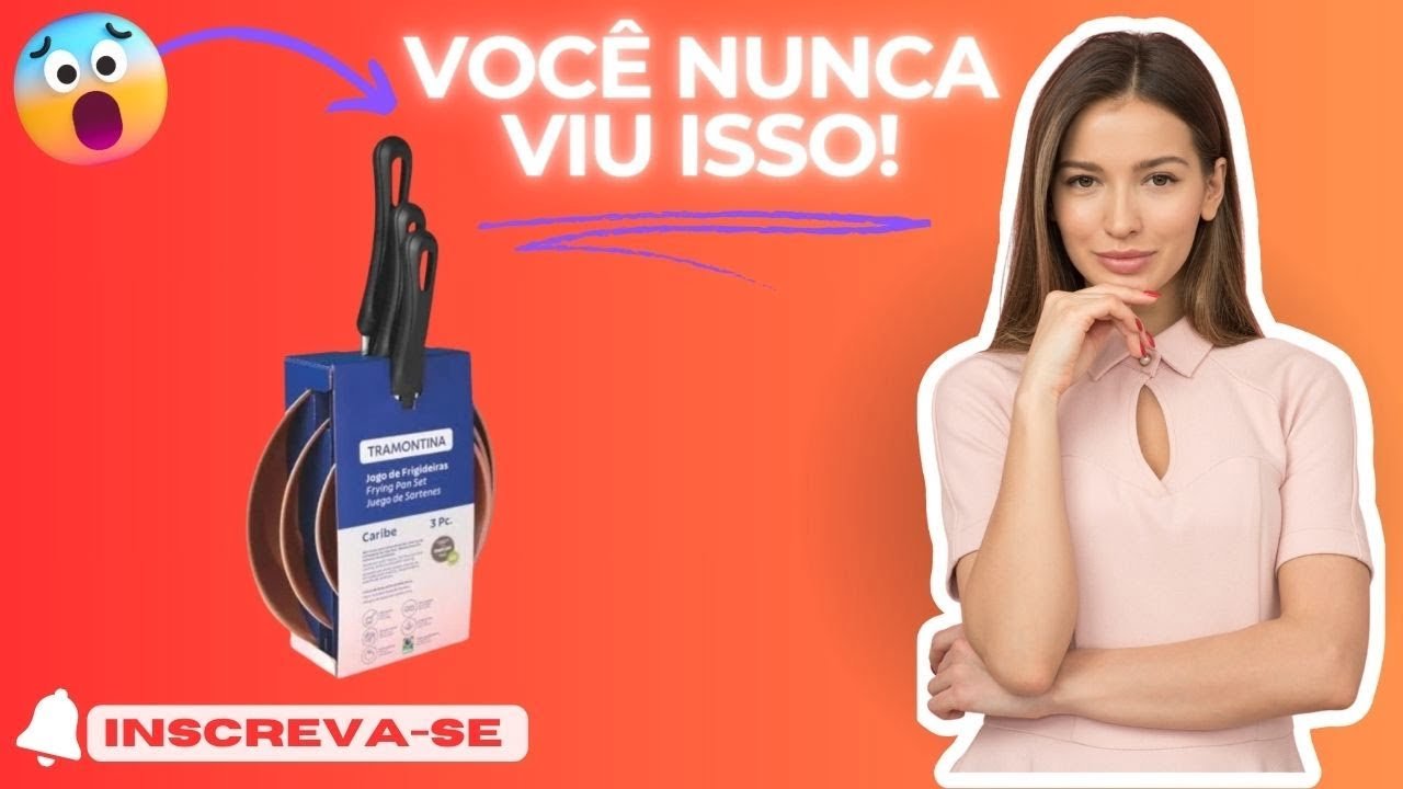 Não Veja Isto! Tramontina Jogo De Frigideiras Caribe Preto - 3 Peças