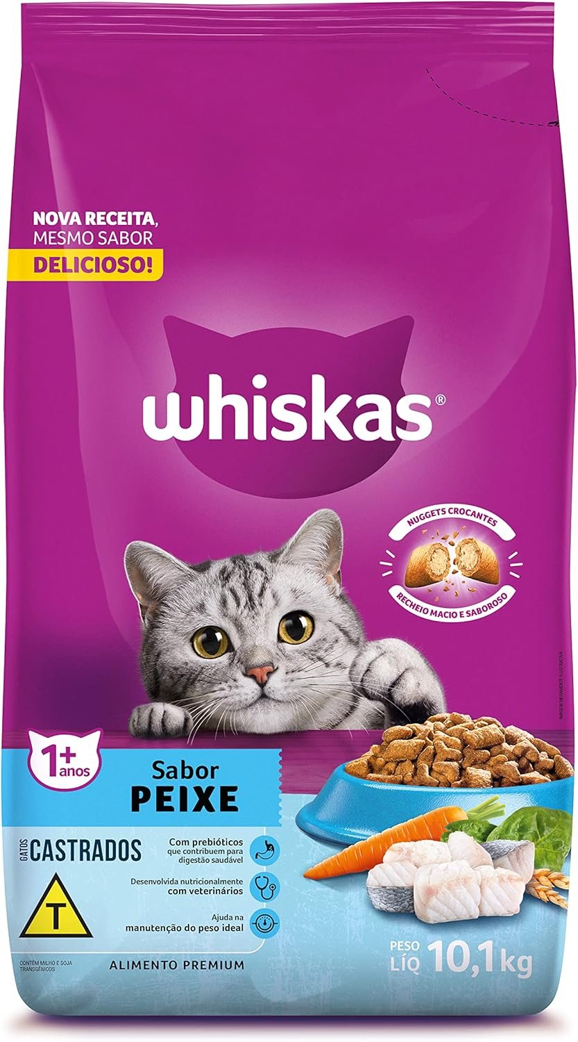 Black Friday Amazon Ração Whiskas Para Gatos Adultos Castrados Peixe 1 *
