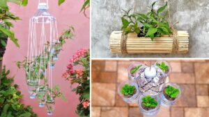 3 lindas ideias de jardim usando garrafas plásticas velhas