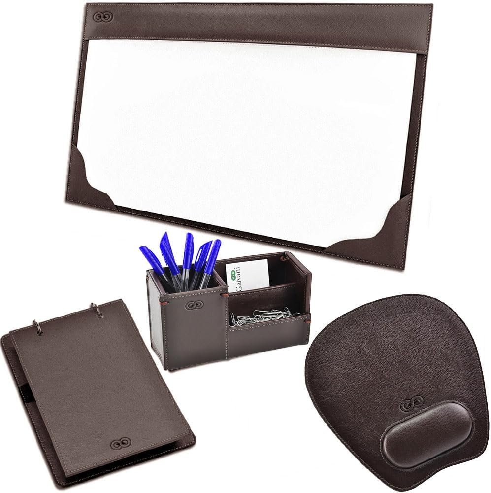 Kit Escritório Personalizado Couro