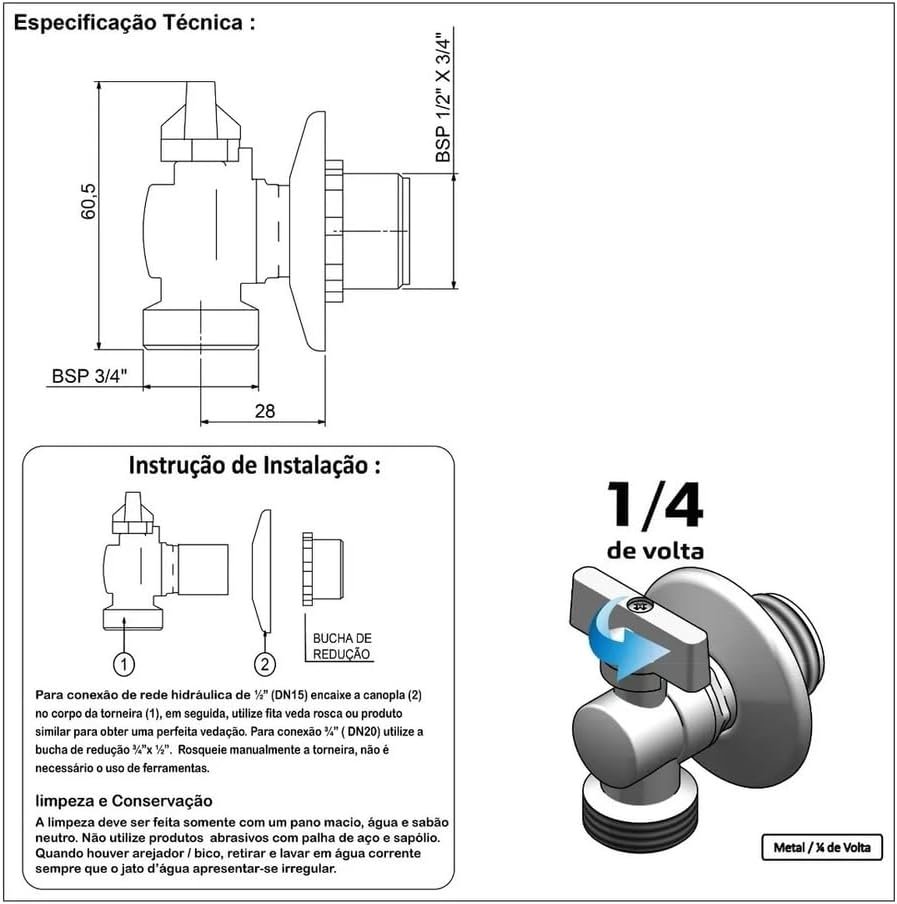 Torneira Para Maquina De Lavar